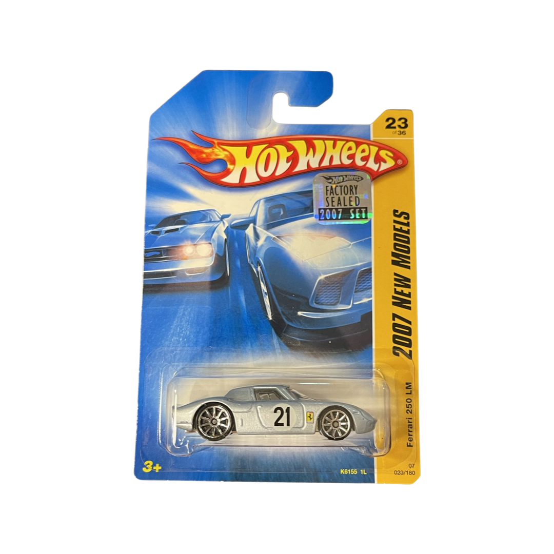 Hot Wheels 2007 Mainline Ferrari 250 LM Silver Factory Sealed