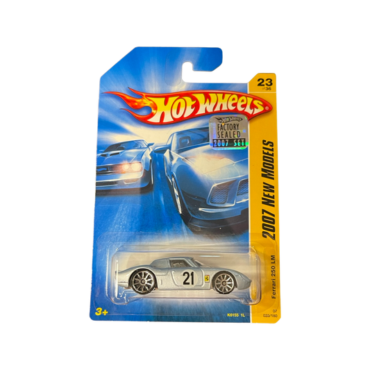 Hot Wheels 2007 Mainline Ferrari 250 LM Silver Factory Sealed