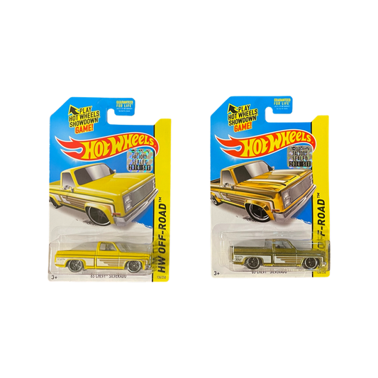 Hot Wheels 2014 Super Treasure Hunt Chevrolet ‘83 Chevy Silverado Pair Factory Sealed