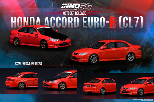 Inno64 1:64 Honda Accord Euro-R (CL7) Premium Milano Red W/ Extras