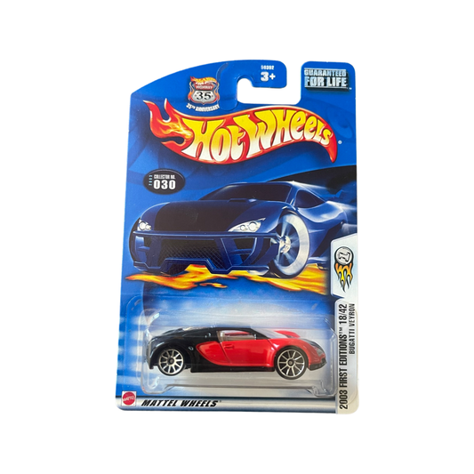 Hot Wheels 2003 Mainline Bugatti Veyron Wheel Error (Backwards)