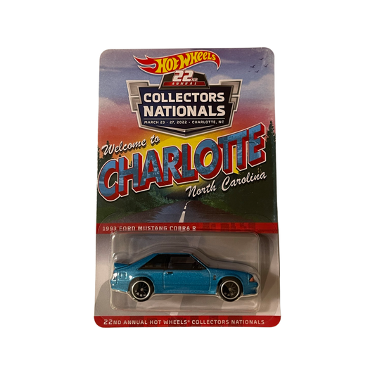 Hot Wheels 22nd Annual Collectors Nationals Charlotte Convention 1993 Ford Mustang Cobra R Dinner Souvenir Car