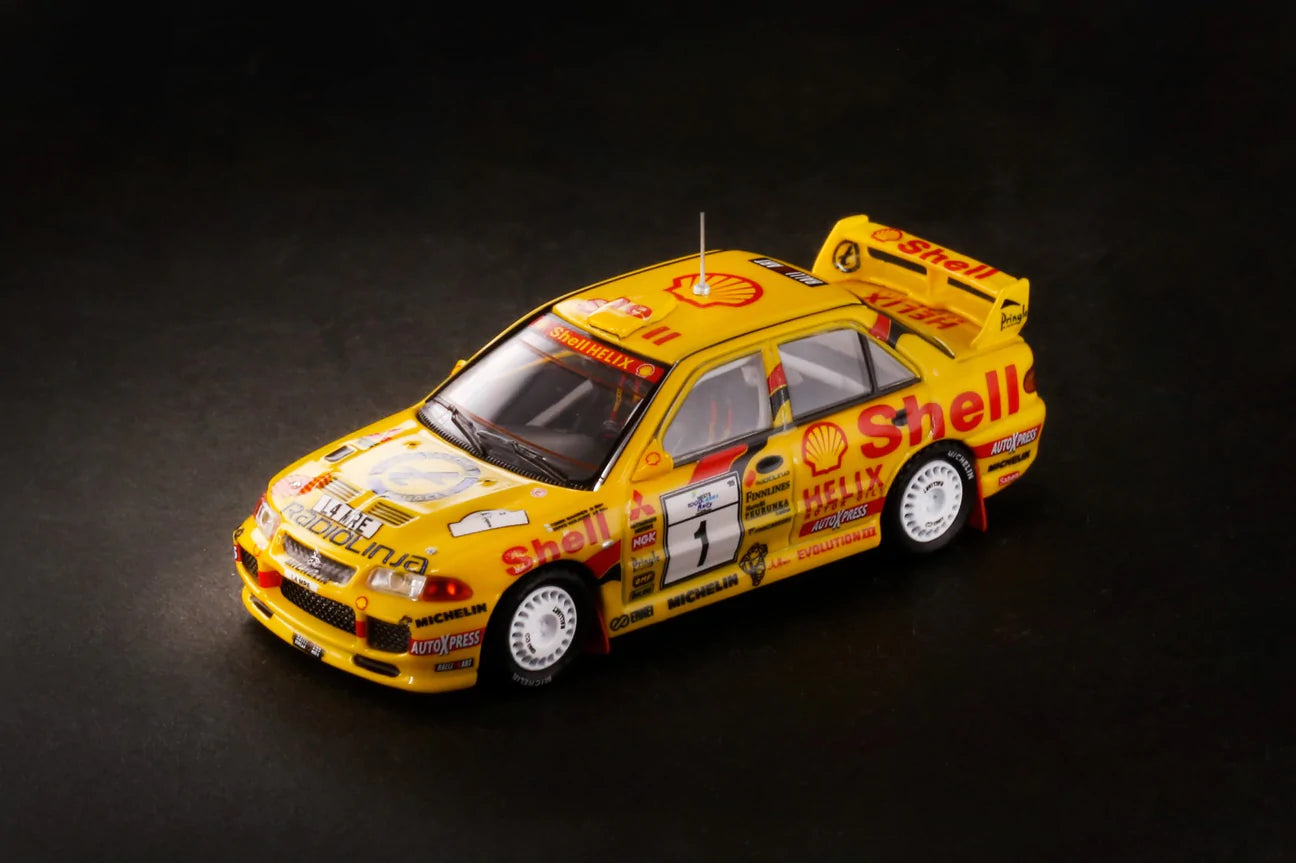 Inno64 1:64 Mitsubishi Lancer Evolution III #1 "Ralliart Shell" Neste 1000 Lakes Rally Finland 1995 Tommi Makinen / Seppo Harjanne