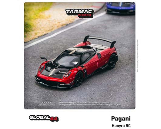 Tarmac Works 1:64 Global Pagani Huayra BC Rosso Dubai