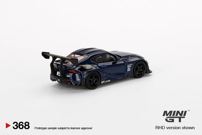 MiniGT 1:64 HKS Toyota GR Supra (A90) Downshift Blue - MiJo Exclusive #368