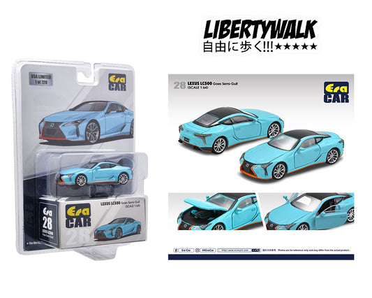 ERA Car 1:64 MiJo Exclusive LBWK Lexus LC500 Semi Gulf Light Blue Limited 720pcs