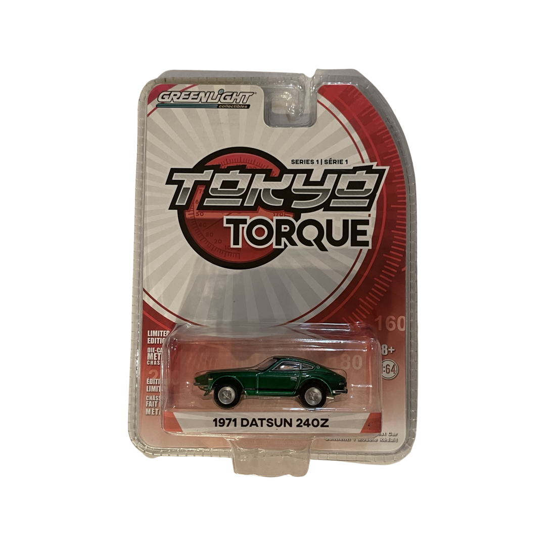 Greenlight 1:64 Tokyo Torque Series 1 1971 Datsun 240Z Green Machine Chase