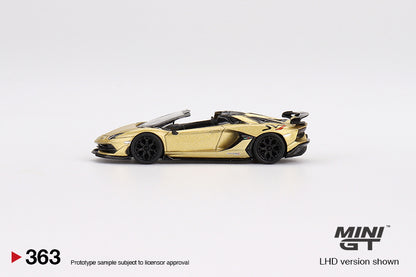 MiniGT 1:64 Lamborghini Aventador SVJ Roadster Oro Elios MiJo Exclusive #363