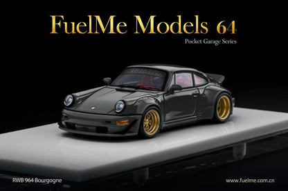 FuelMe Models 1:64 Porsche RWB 964 "Bourgogne" Grey