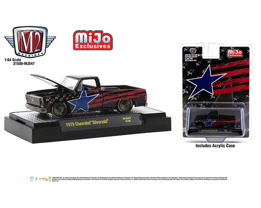 M2 Machines 1:64 1979 Chevrolet Silverado Pickup Stars and Stripes - MiJo Exclusive