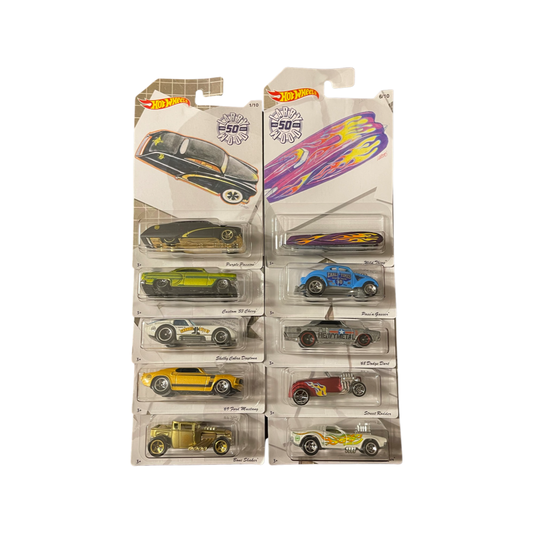 Hot Wheels 2019 Mainline Larry Wood 50th Anniversary Set Complete