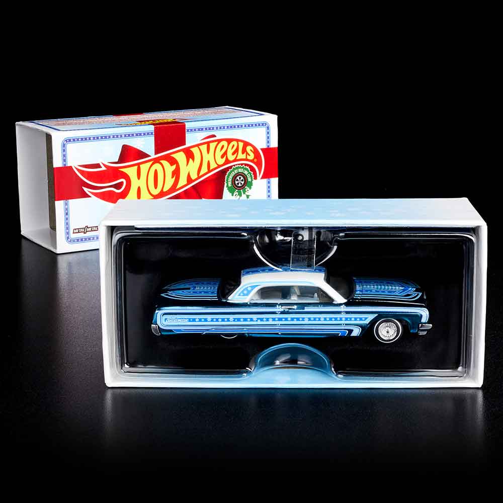 Hot Wheels 2021 Red Line Club RLC Exclusive Snowman ‘64 Chevy Impala Spectraflame Blue