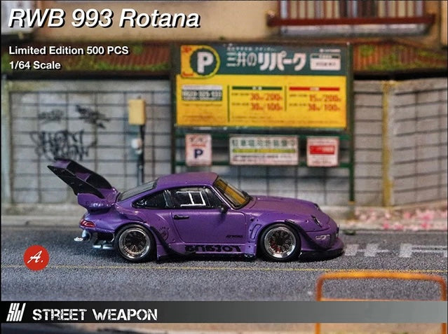 Street Weapon 1:64 Purple RWB 993 Rotana - 2 Styles