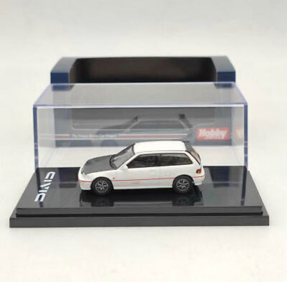 Hobby Japan 1:64 Honda Civic EF9 SiR Ⅱ Customized Version White With Carbon Hood