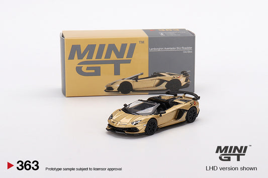 MiniGT 1:64 Lamborghini Aventador SVJ Roadster Oro Elios MiJo Exclusive #363