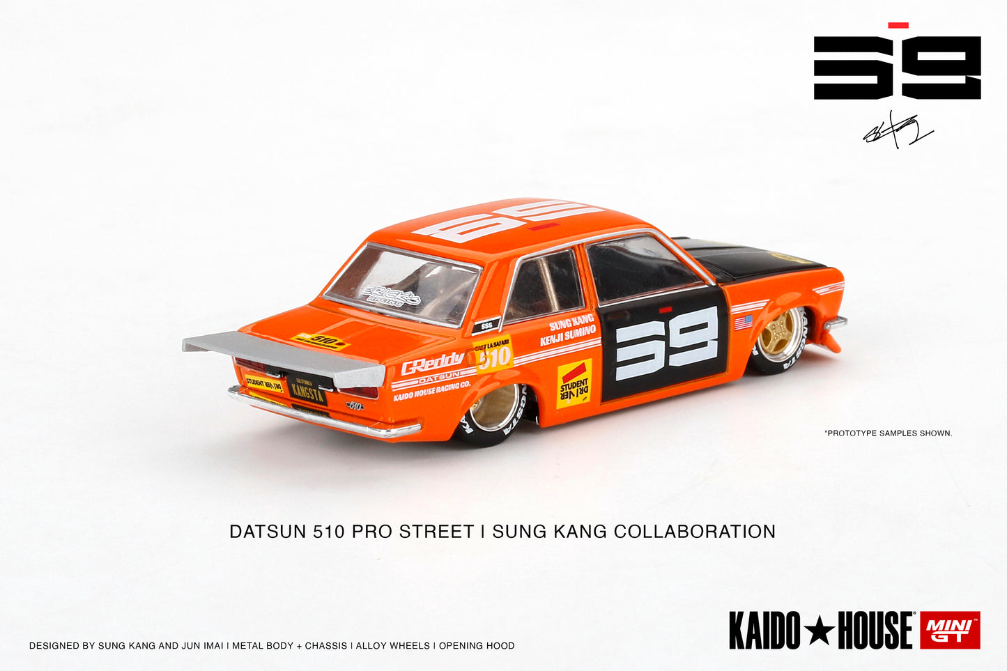 MiniGT x Kaido House 1:64 Nissan Datsun 510 Pro Street SK510 Orange