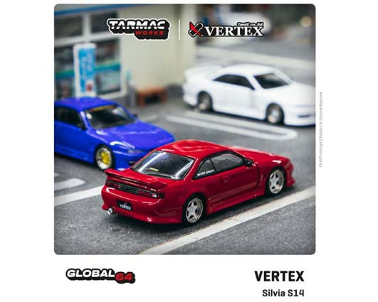 Tarmac Works 1:64 Vertex Silvia S14 Red - Global64