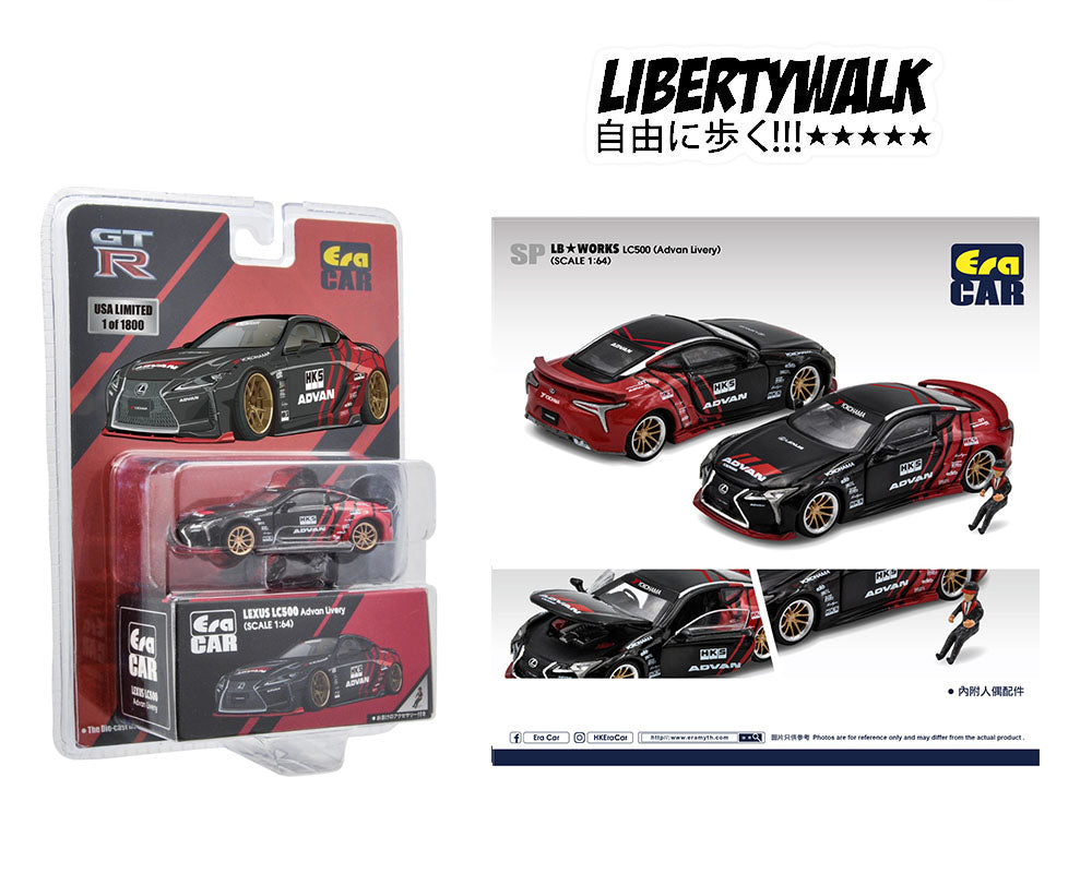 ERA Car 1:64 MiJo Exclusive LBWK Lexus LC500 HKS Advan Limited 1,800pc ...