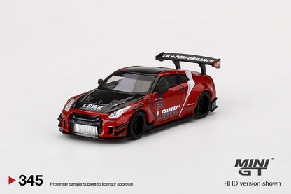 MiniGT LB Works Nissan GT-R R35 Type 2, Rear Wing ver. 3 LB Work Livery 2.0 MiJo Exclusive #345