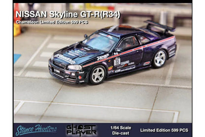 Stance Hunters X Ghost Player 1:64 Nissan Skyline GT-R R34 Z Tune Chameleon