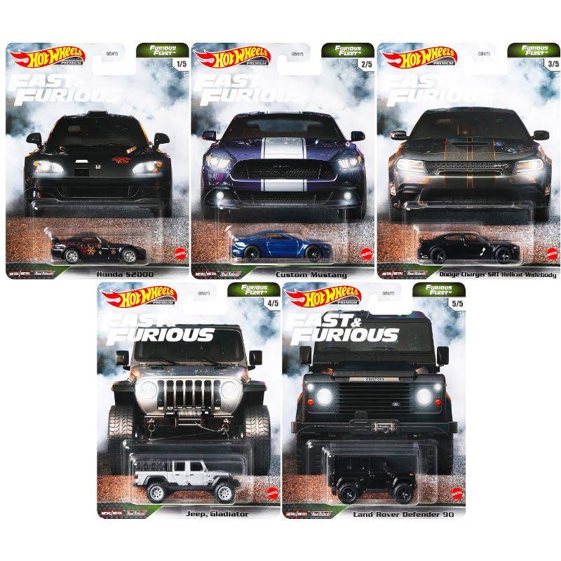 Hot Wheels 2021 Premium Fast & Furious Furious Fleet Set Of 5