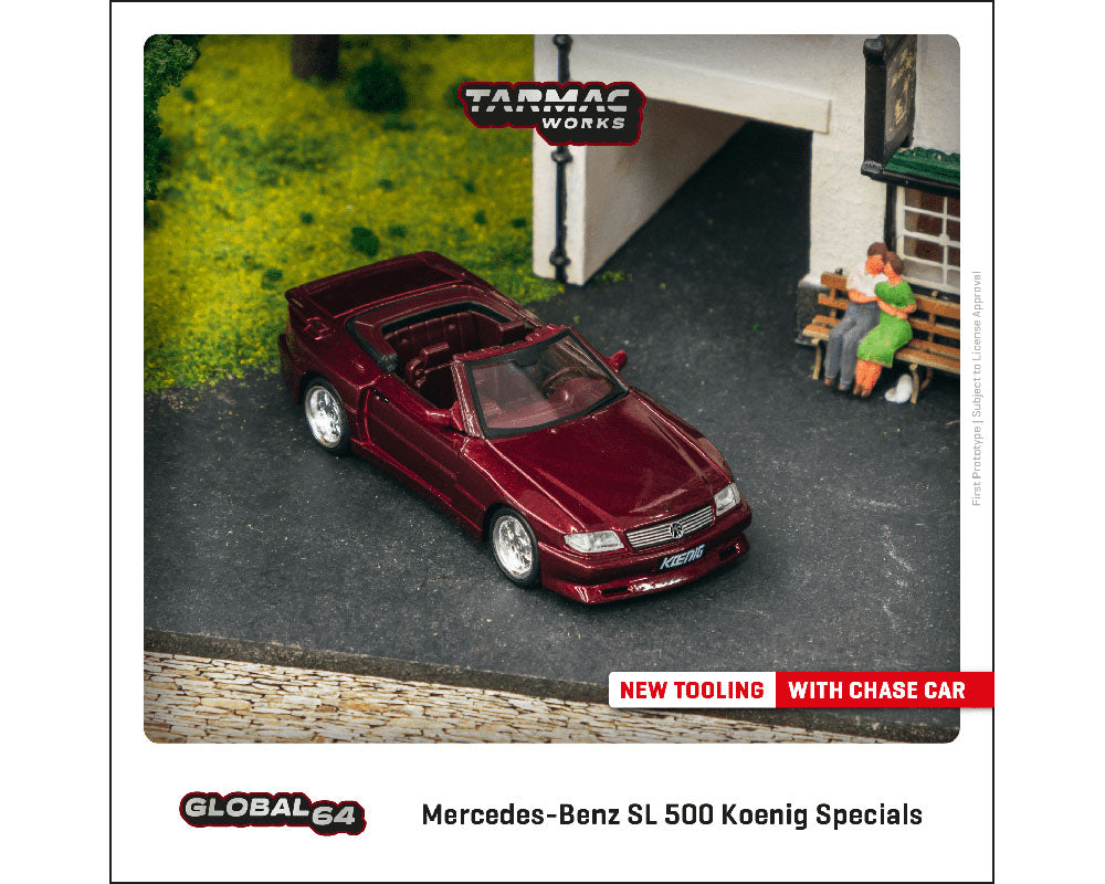 Tarmac Works 1:64 Global64 Mercedes-Benz SL 500 Koenig Specials Bordeaux