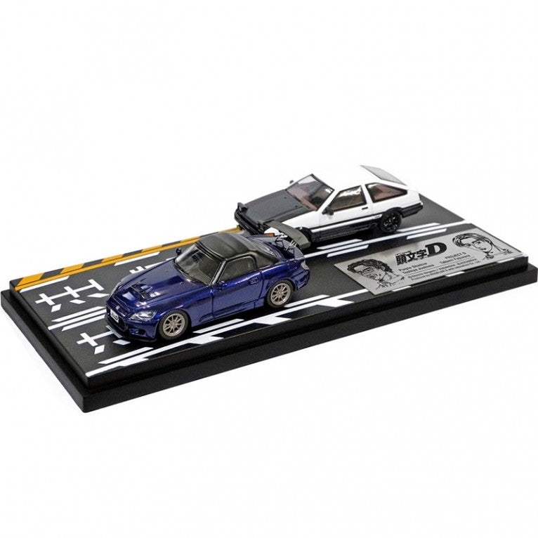 Modeler's64 Initial D Set Vol.7 Takumi Fujiwara Toyota Trueno AE86 vs Joujima Toshiya God Arm Honda S2000 AP1