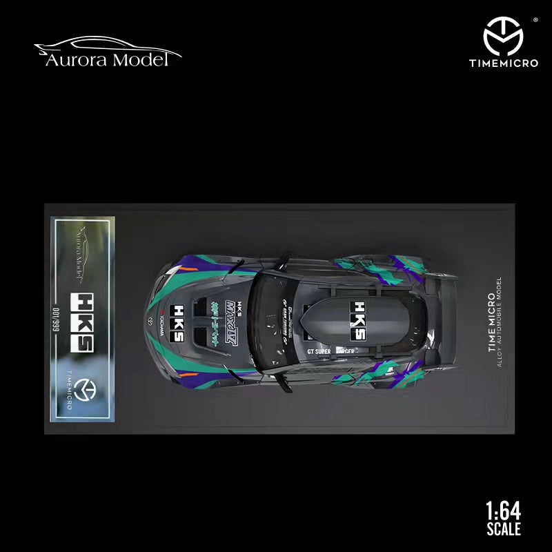 Time Micro X Auroramodel 1:64 Toyota Supra HKS W/Accessories & Figure