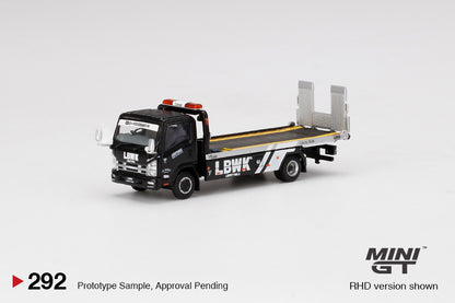 MiniGT Isuzu N-Series Flatbed Vehicle Transporter LBWK Black #292