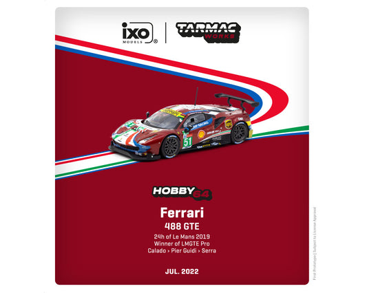 Tarmac Works 1:64 Ferrari 488 GTE 24h of Le Mans 2019 – Winner of LMGTE Pro #51