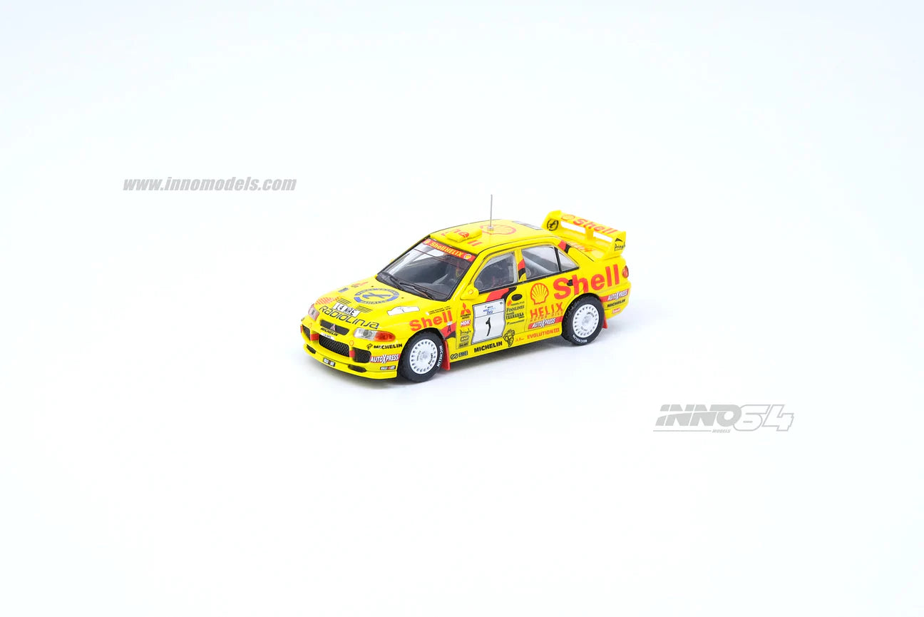 Inno64 1:64 Mitsubishi Lancer Evolution III #1 "Ralliart Shell" Neste 1000 Lakes Rally Finland 1995 Tommi Makinen / Seppo Harjanne