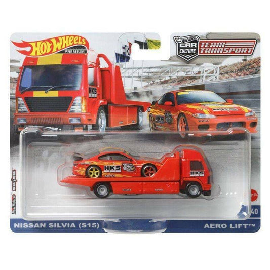 Hot Wheels Premium Team Transport #40 Nissan Silvia S15 & Aero Lift (2022)