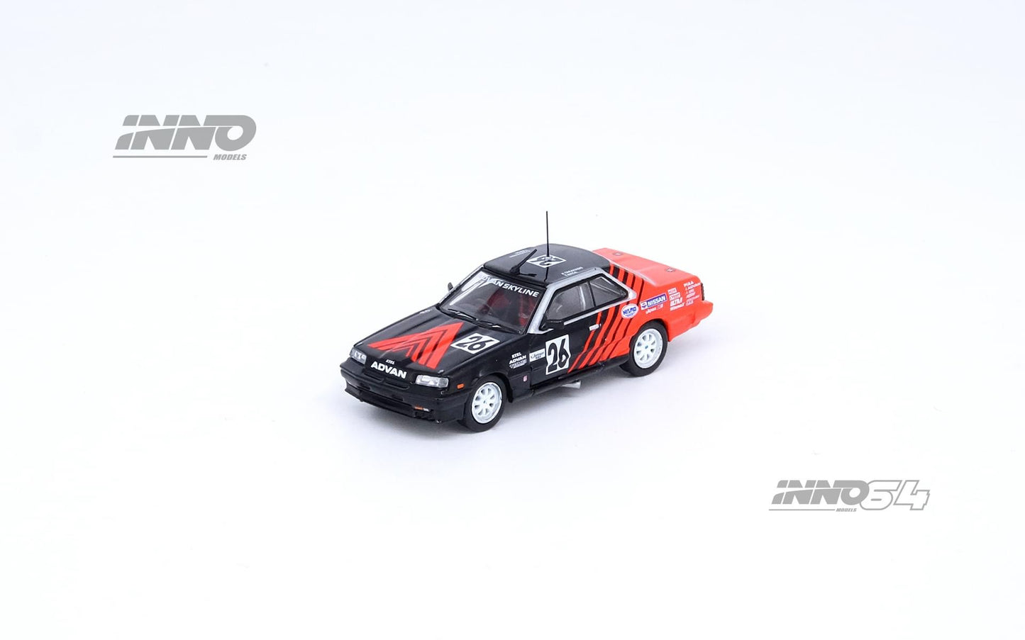 Inno64 1:64 Nissan Skyline 2000 Turbo RS-X DR30 #26 "Advan" JTC 1987