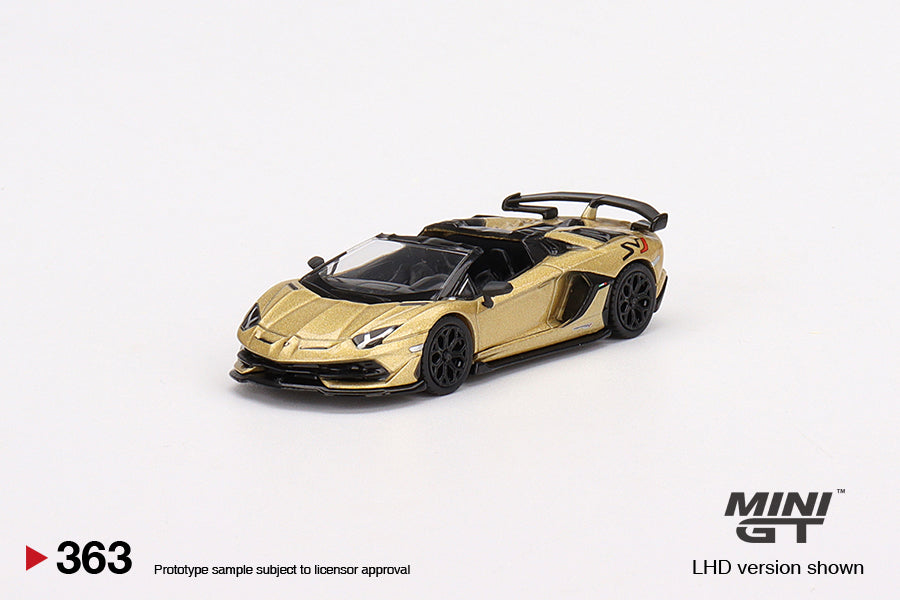 MiniGT 1:64 Lamborghini Aventador SVJ Roadster Oro Elios MiJo Exclusive #363