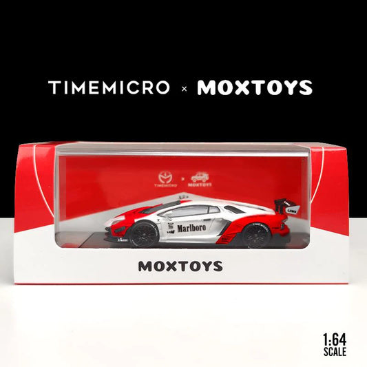 Time Micro X Moxtoys 1:64 Lamborghini Aventador LP700-4 2.0 Marlboro With Figure