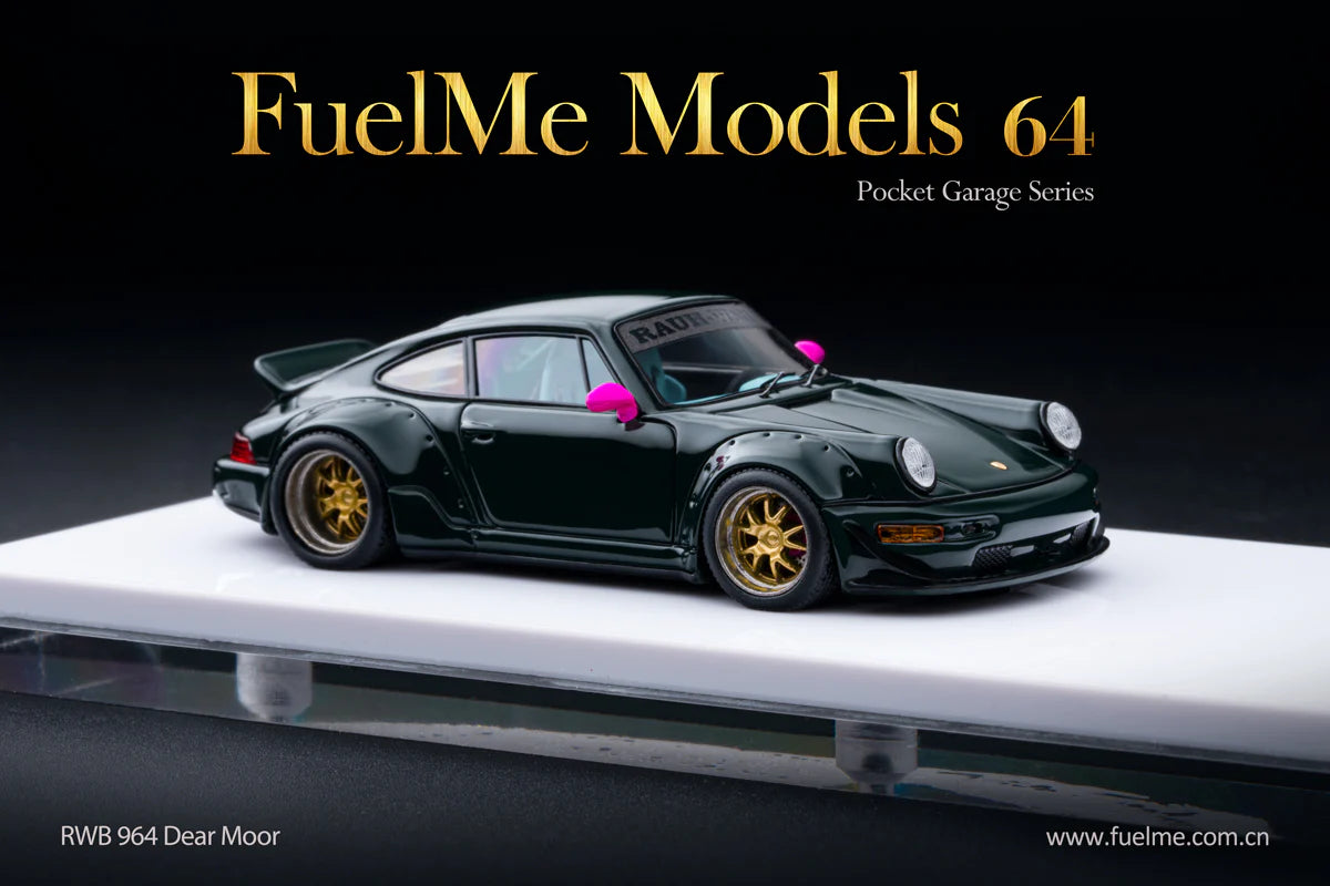 FuelMe Models 1:64 Porsche RWB 964 "Dearmoor" Dark Green