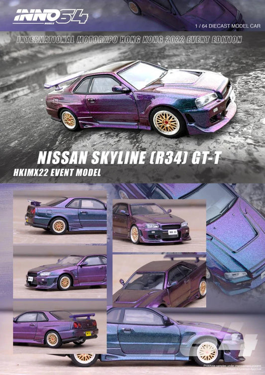 Inno64 1:64 Nissan Skyline R34 GT-T International MotorXpo Hong Kong 2022 Event Edition