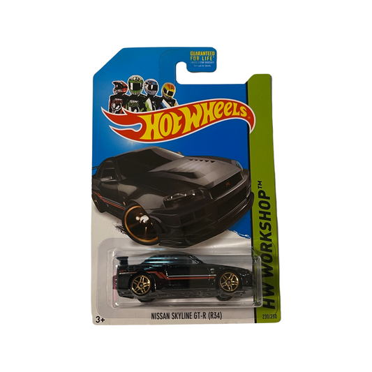 Hot Wheels 2014 Mainline Nissan Skyline GT-R R34 Black