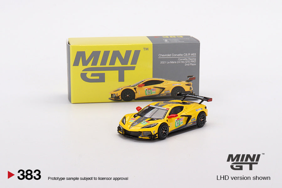 MiniGT 1:64 Chevy Chevrolet Corvette C8.R #63 2021 Le Mans 24 Hrs GTE PRO 2nd Place - MiJo Exclusive #383