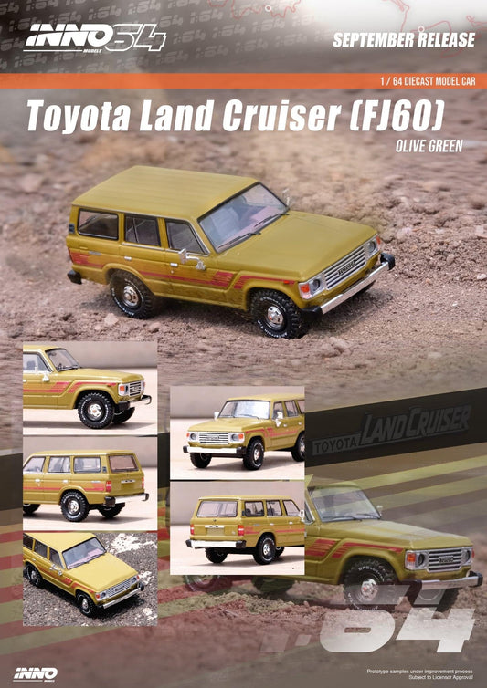 Inno64 1:64 Toyota Land Cruiser FJ60 Olive Green