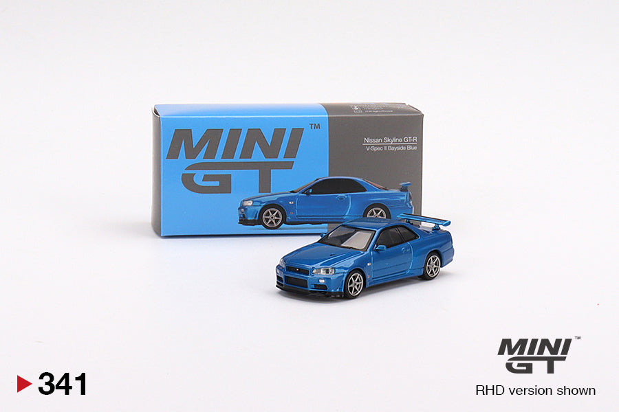 MiniGT 1:64 Nissan Skyline GT-R (R34) V-Spec II Bayside MiJo Exclusive #341