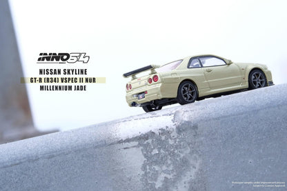 Inno64 1:64 Nissan Skyline GT-R R34 V-Spec II Nür Millenium Jade