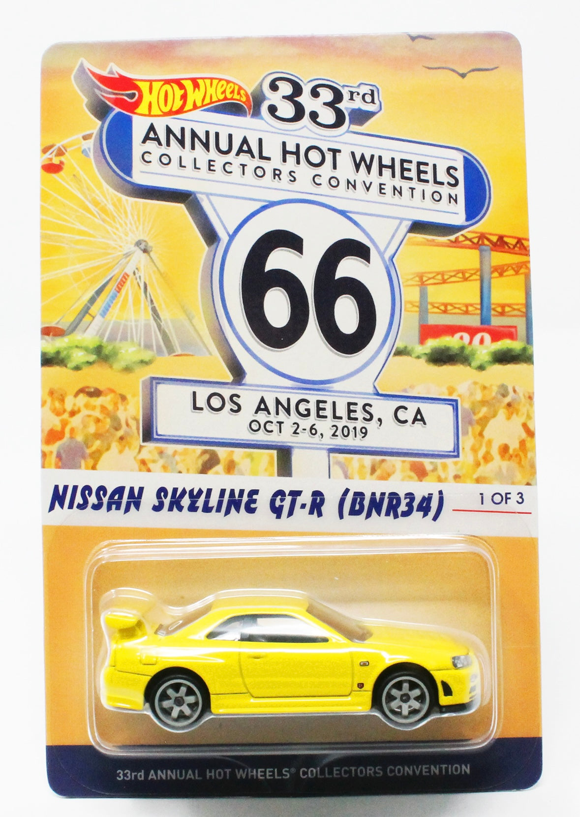 Hot Wheels 33rd L.A. Collectors Convention 2019 Nissan GT-R R34 Yellow
