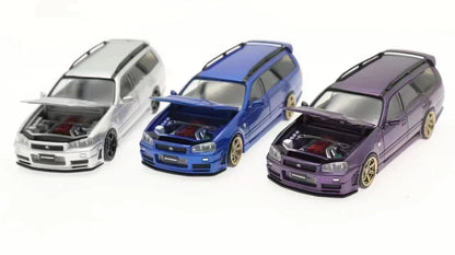 Zoom Model 1:64 Nissan Stagea With Opening Hood