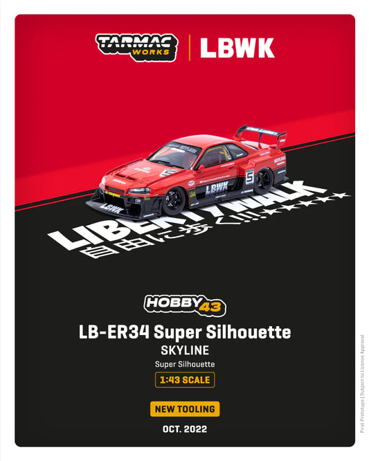 Tarmac Works 1:43 LBWK LB-ER34 Super Silhouette SKYLINE #5 - HOBBY43