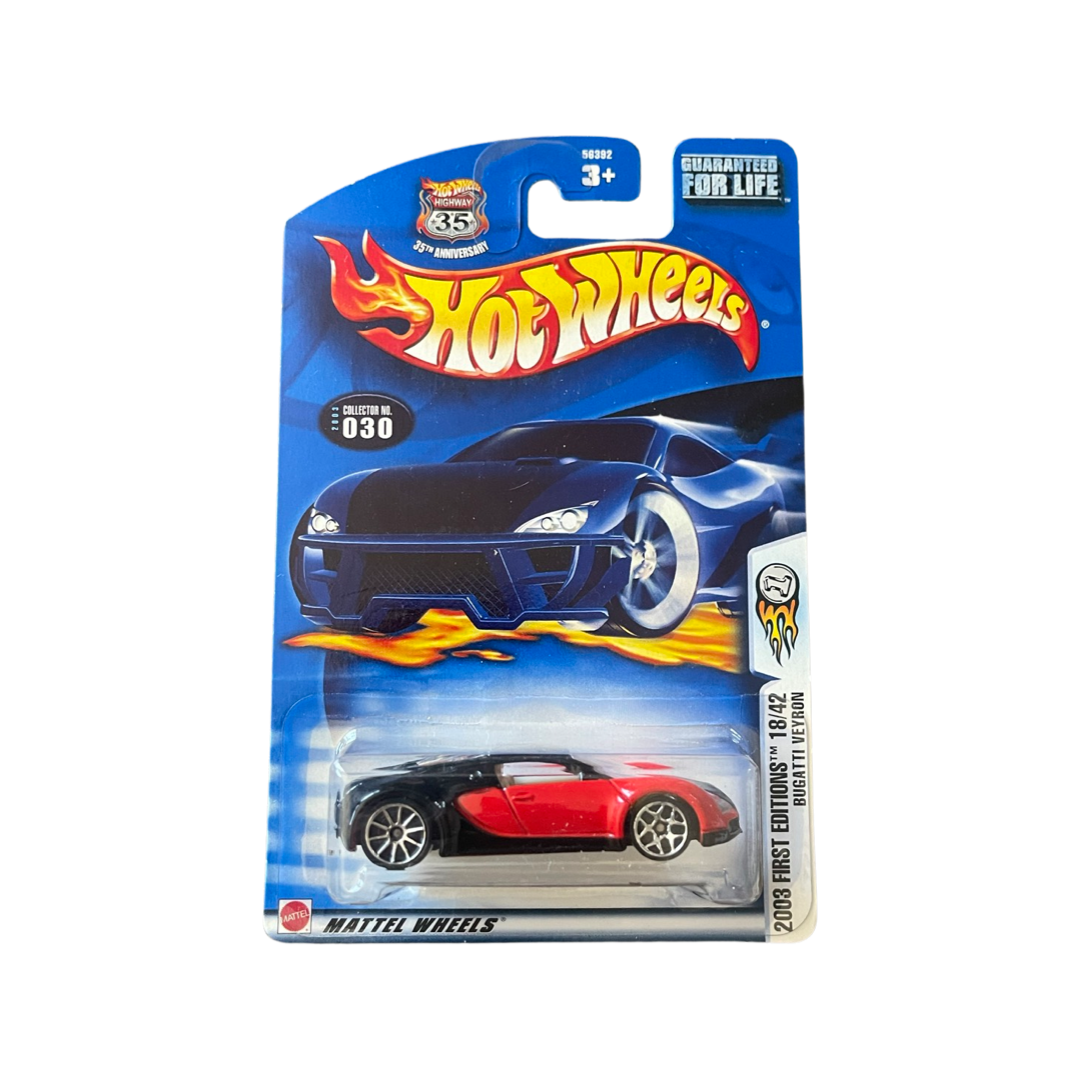 Hot Wheels 2003 Mainline Bugatti Veyron Wheel Error (Front)