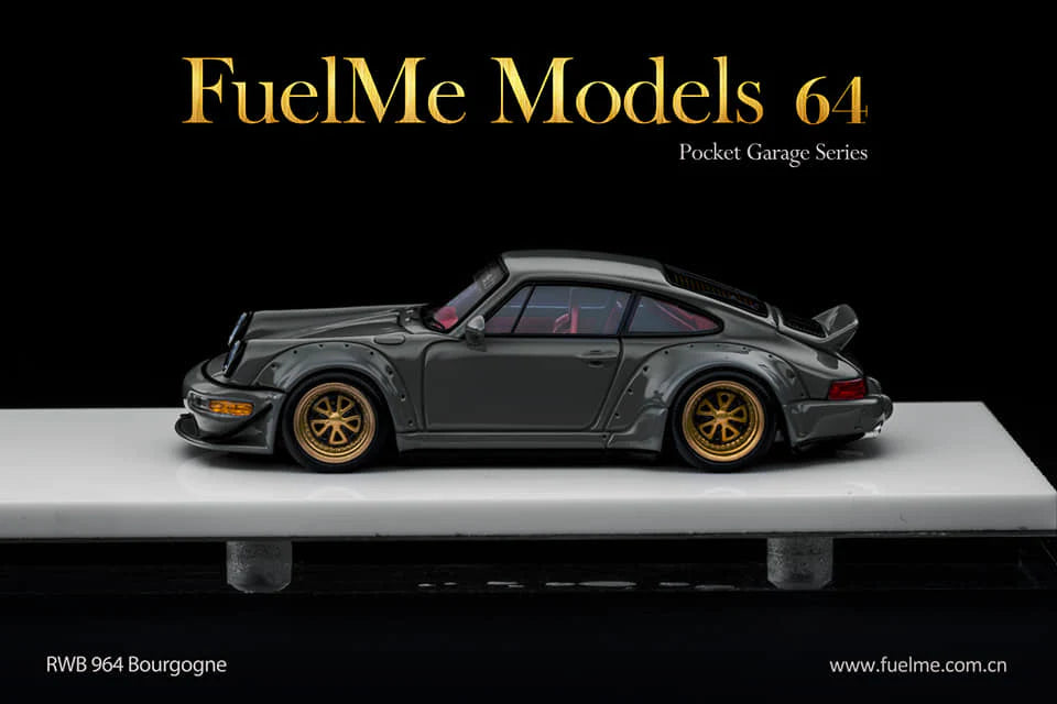 FuelMe Models 1:64 Porsche RWB 964 "Bourgogne" Grey