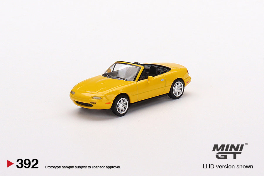 MiniGT 1:64 Mazda Miata MX-5 (NA) Sunburst Yellow MiJo Exclusive #392