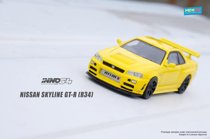 Inno64 1:64 Nissan Skyline GT-R R34 Yellow - Malaysia DieCast Expo 2022 Event Model