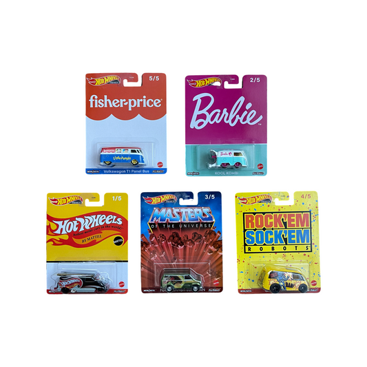 Hot Wheels 2022 Premium Pop Culture Mix 4 Mattel Brand Set